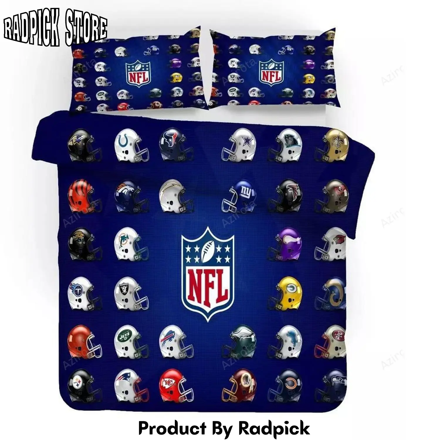 Radpick v6 national football league american football bedding set for fans duvet cover pillow cases rp327521
